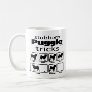Stubborn Puggle Tricks Kaffeetasse