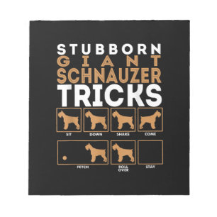Stubborn Riesenschnauzer Dog Tricks Graphic Notizblock