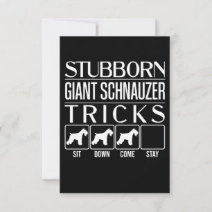 Stubborn, Riesenschnauzer, Funny Giant Schna RSVP Karte