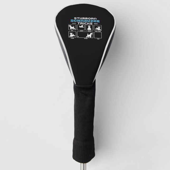 Stubborn Schnauzer Tricks Golf Headcover (Vorderseite)