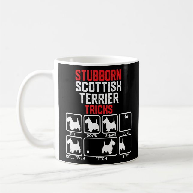 Stubborn Scottish Terrier Tricks Kaffeetasse (Links)