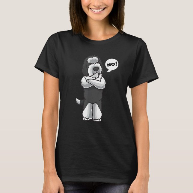 Stubborn Sheepadoodle Dog T-Shirt (Vorderseite)
