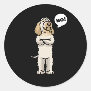 Stubborn Spinone Italiano Dog Runder Aufkleber