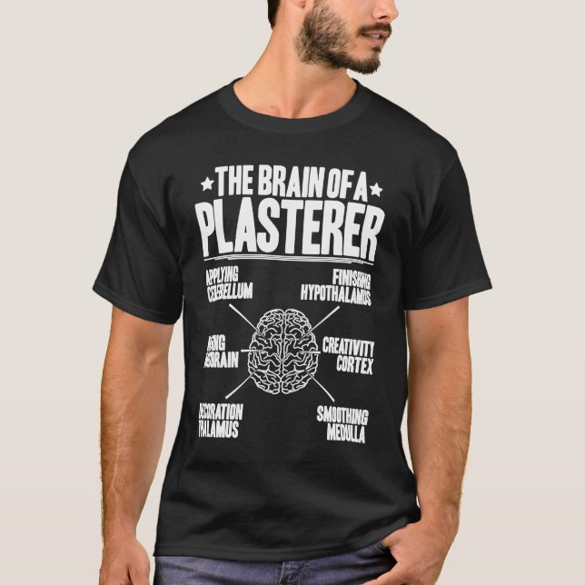 Stuccoer Typischer Brain Plasterer T-Shirt (Vorderseite)