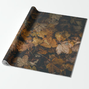 STÜCK DER BROWN MAPLE-BLÄTTER GESCHENKPAPIER