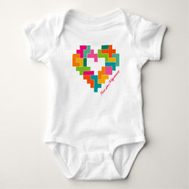 Stück, Liebe und Polyominoie Baby-Shirt Baby Strampler