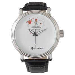 Stuck like glue romantic couple valentine armbanduhr