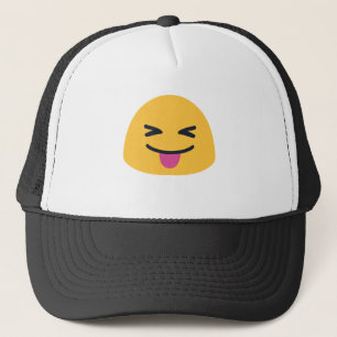 Stuck out tongue closed eyes Emoji Truckerkappe
