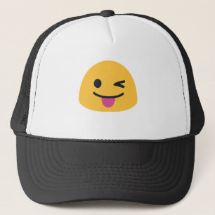 Stuck out tongue winking eyes truckerkappe