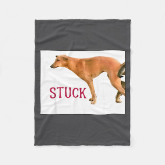 Stuck Together Dogs Funny Couple Saying Quote Dog  Fleecedecke