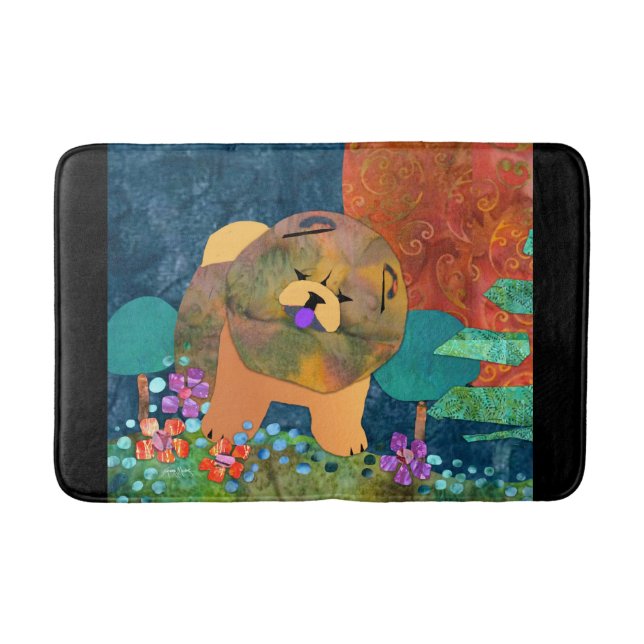 STÜCKCHEN Chow-Chow Kiste oder Badmatte Badematte (Vorderseite)