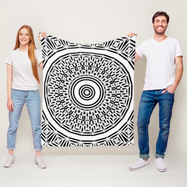 Stückchen-Mandala Fleecedecke (Beispiel)