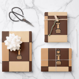 Stücke des Schachbretts Geschenkpapier Set