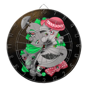 Stücke und Stücke - Dartboard mit Surreal-Puzzle Dartscheibe
