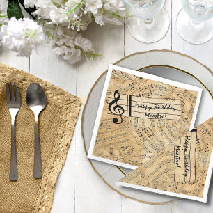 Stücke Vintager Musik IDE389 Serviette