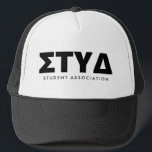 STUD fake Greek Fraternity student association Truckerkappe<br><div class="desc">STUD fake Greek Fraternity name student association Trucker Hat. Custom fraternity trucker with Greek symbols. Create your own personalized caps with custom text. In verschiedenen Gruppen schluckbar. Fun hats for college stustudiert, freshman, sophomore, junior, senior usw. Ose your own und letters: Alpha, Alphaα Betaγ Gamma-Delta, Epsilon Epsilon Züro, Chozähne, Eta,...</div>
