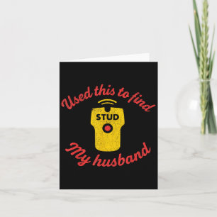 Stud Finder Grafik für Frauen Funny Mann Retro Karte