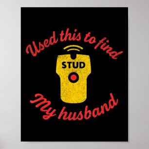 Stud Finder Grafik für Frauen Funny Mann Retro Poster