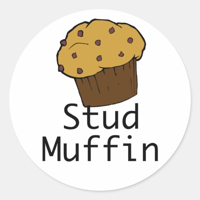Stud Muffin Boy Runder Aufkleber (Vorderseite)