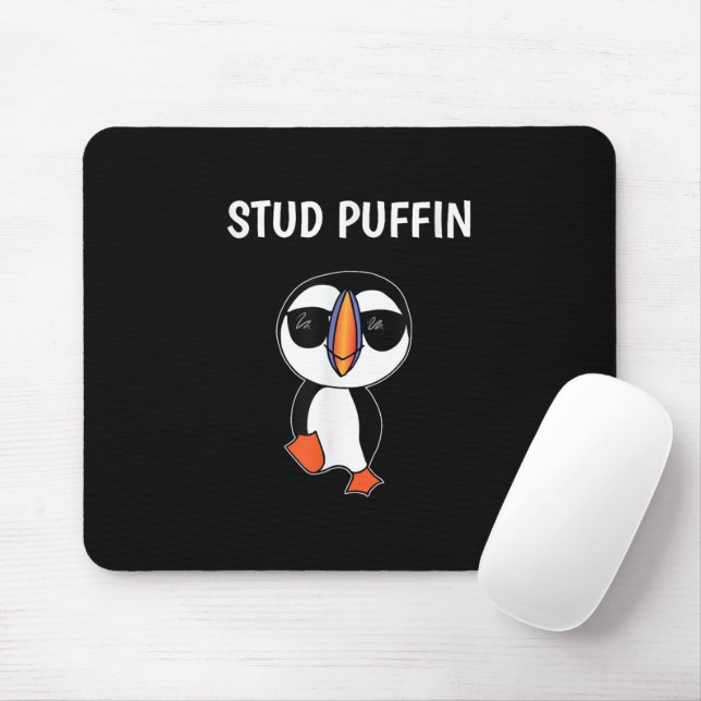 Stud Puffin Funny Bird Mousepad (Mit Mouse)