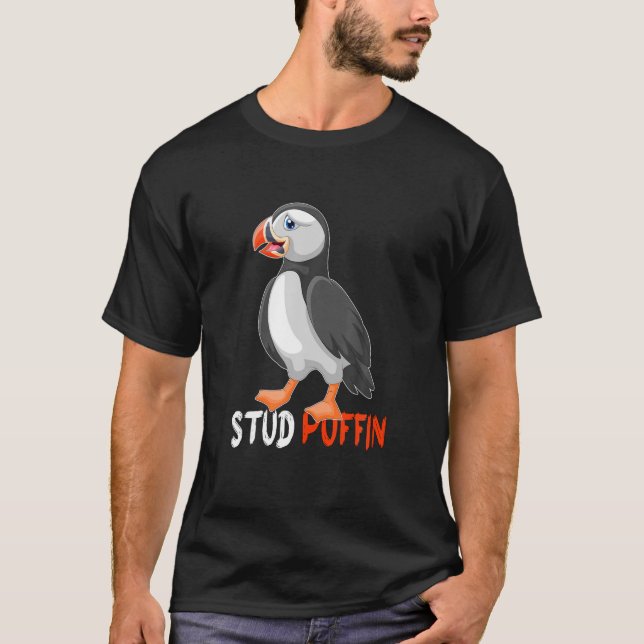 Stud Puffin - Niedlich Puffin T-Shirt (Vorderseite)