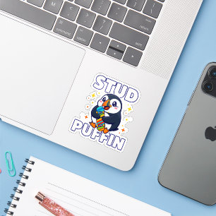 Stud Puffin Skater Cute Lustiger Vogel Skateboard Aufkleber