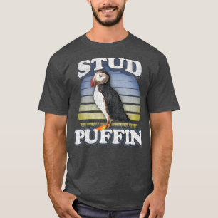 Stud PuffinStud Muffin Pajamas Vintag Retro T-Shirt