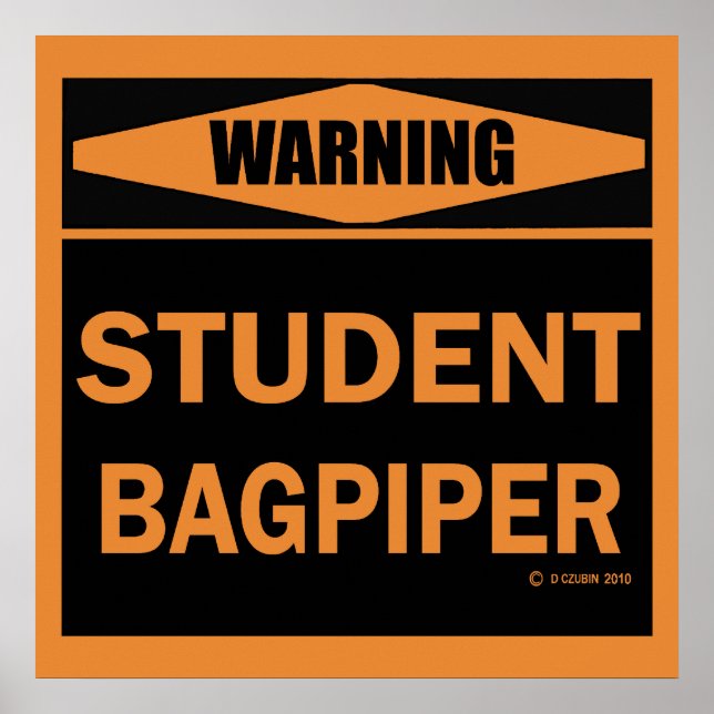 Student Bagpiper Poster (Vorne)