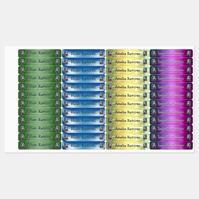 Student Belonged Etiketten (Blatt)