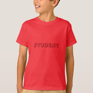 Student Custom Text Kids Red T Shirts Boys T - Shi