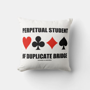 Student der doppelten Bridge-Card-Anzug Kissen