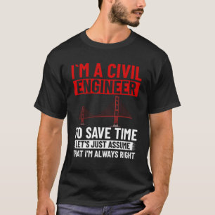 Student der Engineering-Abteilung für zivile Brück T-Shirt
