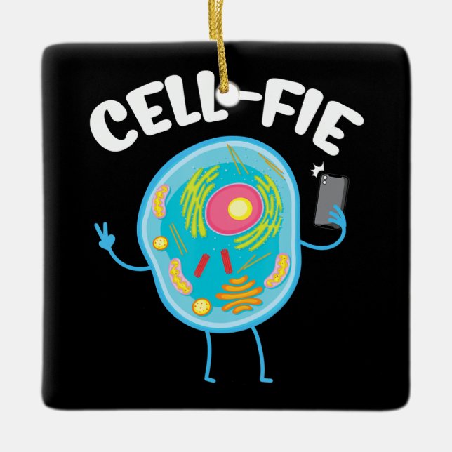 Student der Zell-Fie-Wissenschaft Biologie. Keramikornament (Vorderseite)