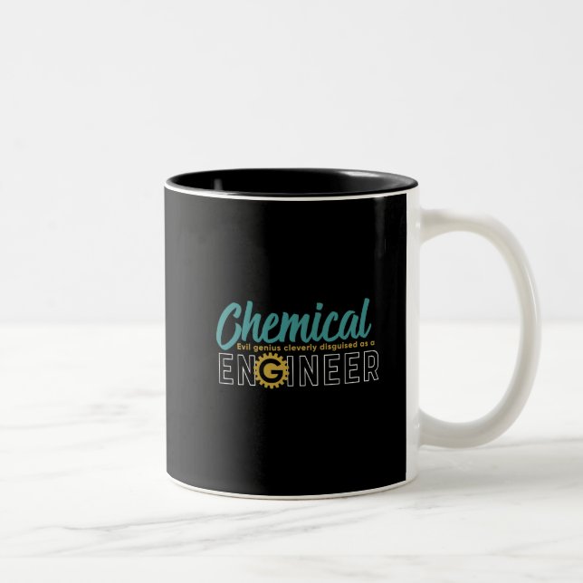 Student des Chemieingenieurs Funny Geek Zweifarbige Tasse (Rechts)