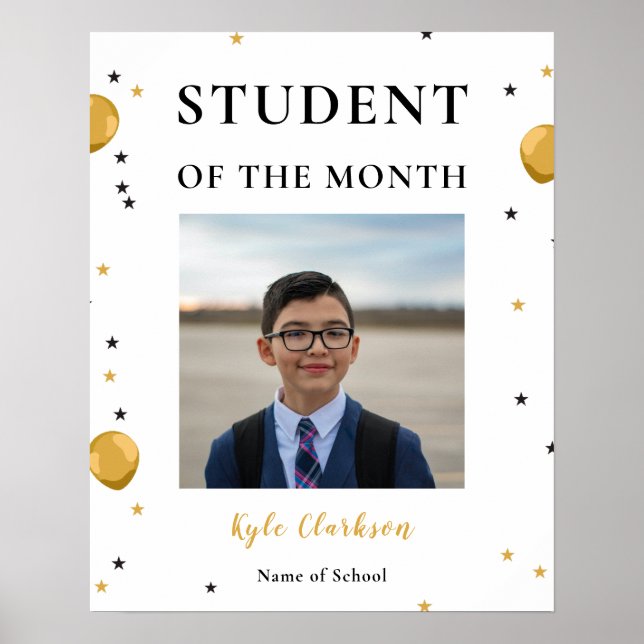 Student des Monats Abschlussfeier Unterschrift Spa Poster (Vorne)