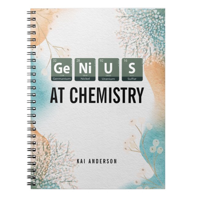 Student für benutzerdefinierte Genius Periodic Tab Notizblock (Vorderseite)
