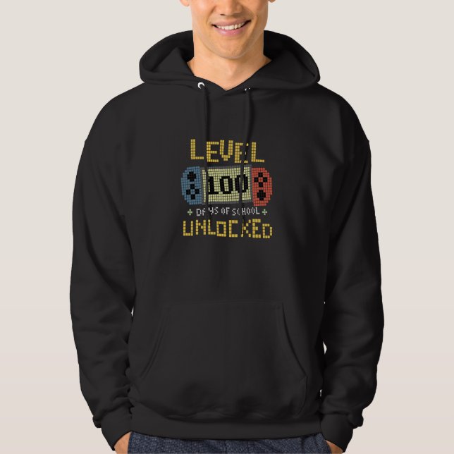 Student Gamer Retro 100th Day Teacher 100 Days of  Hoodie (Vorderseite)