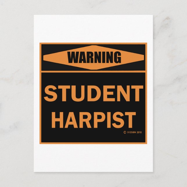 Student Harpist Postkarte (Vorderseite)