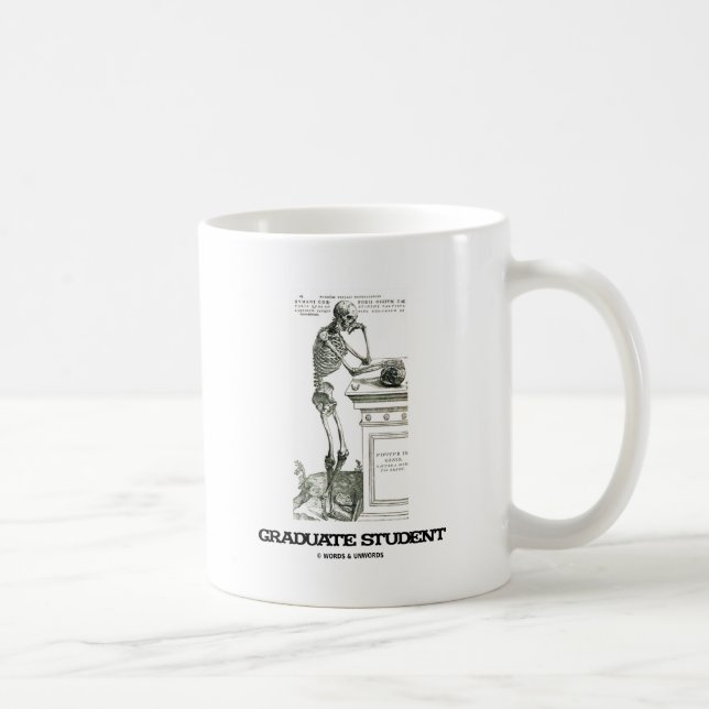 Student im Aufbaustudium (Skelett) Kaffeetasse (Rechts)