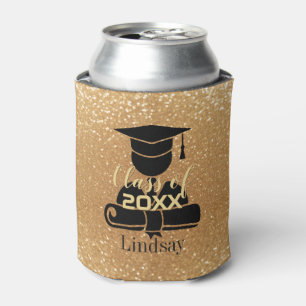 Student - Klasse 20XX - Gold Glitzer Dosenkühler