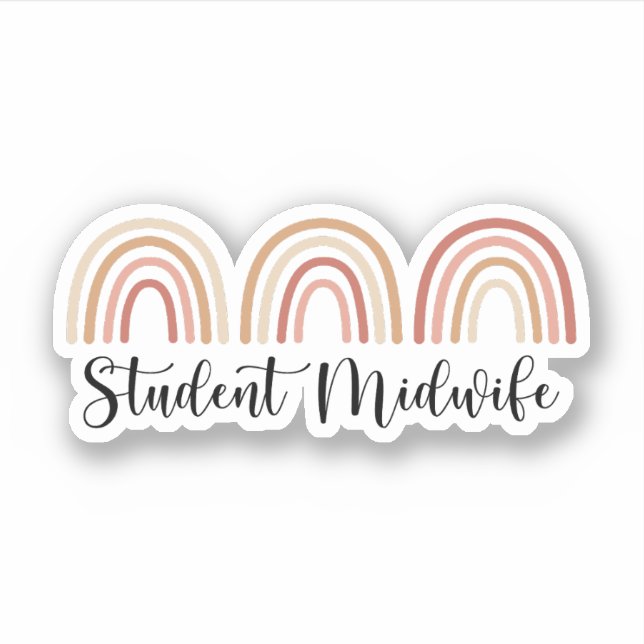 Student Midfrau, Midwifery Student Aufkleber (Vorderseite)