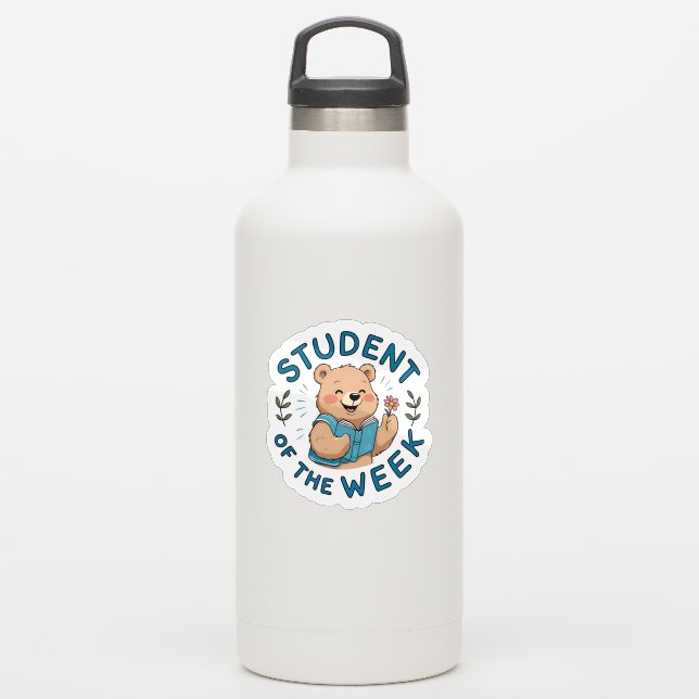 Student of the Week Bear Reward Sticker (Wassserflasche)