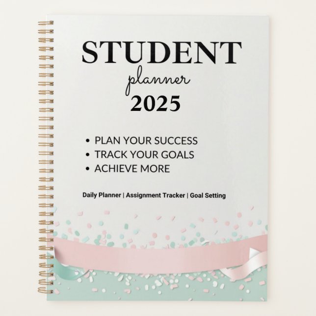 Student Planner 2025 – Personalized Daily Schedule Planer (Vorderseite)