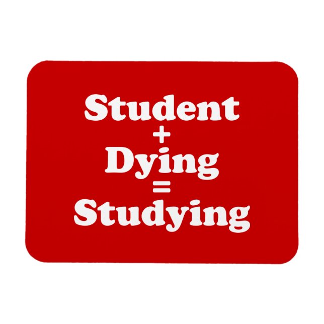 Student plus Sterben gleich studieren Magnet (Horizontal)