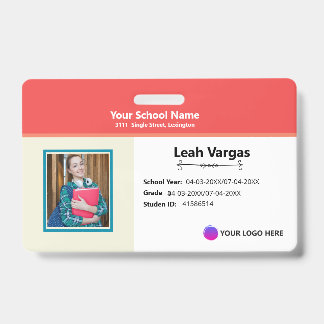Student School Badge - Modern Identification card Ausweis