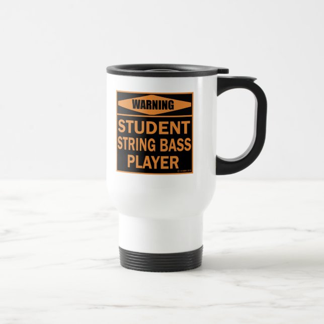 Student String Bass Player Travel Mug Reisebecher (Rechts)