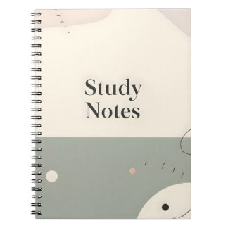 Student Study Notebook Minimalist Aesthetic Notes Notizblock