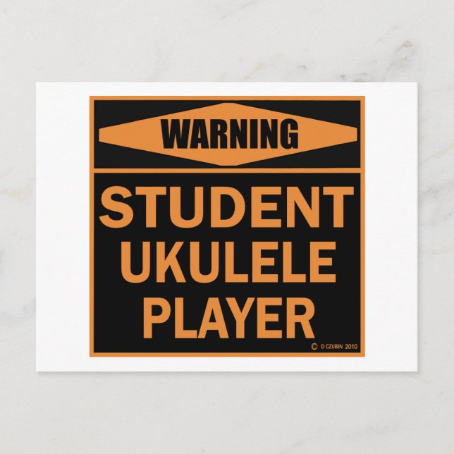 Student Ukulele Player Postkarte (Vorderseite)