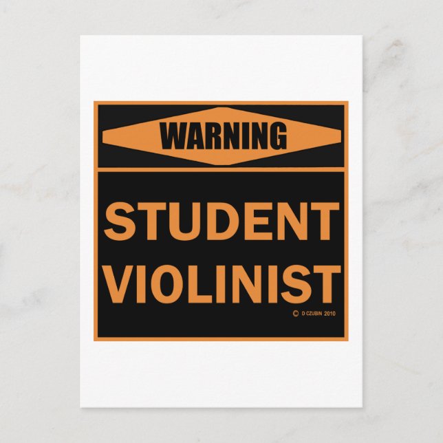 Student Violinist Postkarte (Vorderseite)