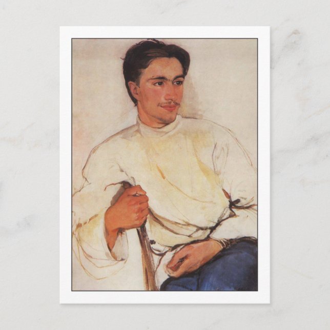 Student von Zinaida Serebriakova Fine Art Postkarte (Vorderseite)